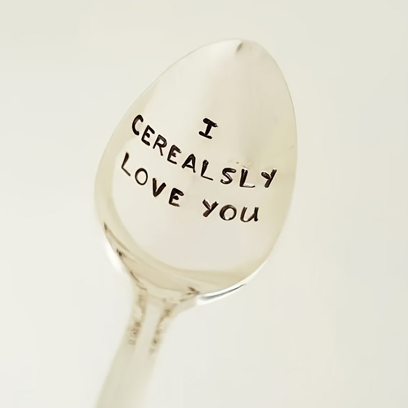 1 pza. Cuchara estampada a mano, Cuchara de té Eres increíble, Cubiertos estampados, Para una idea de regalo única para el día de San Valentín Accesorios de cocina