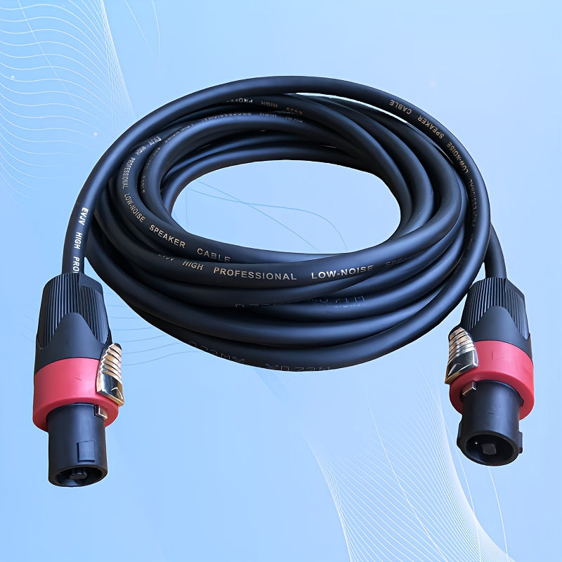 Cable de audio profesional con conectores masculinos a masculinos, Speakon a Speakon, 4 estilos de conectores, 100cm/3.28 pies o 500cm/16.4 pies, material PVC, forma redonda, modo de alimentación sin carga, no requiere batería, con cableado para instalac