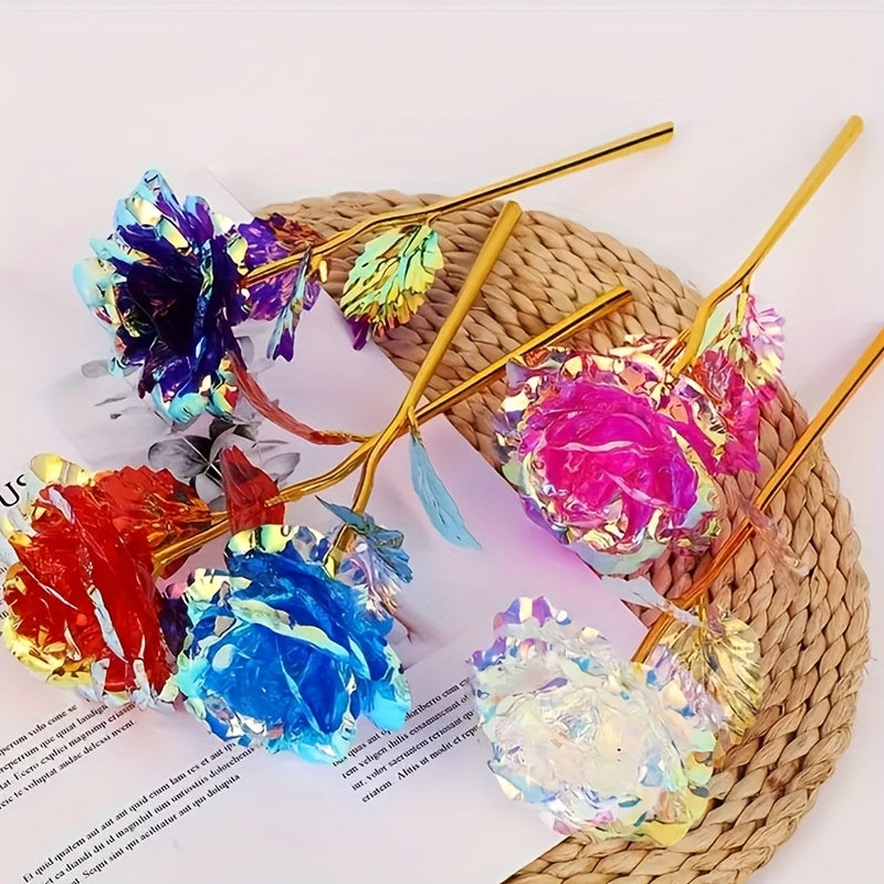 Paquete de 30 Rosas Artificiales Vintage de 24K - Decoración Floral Realista Multicolor para San Valentín, Bodas, Día de la Madre, Día del Padre, Pascua y Acción de Gracias - No Necesita Agua ni Baterías, Ideal para Interiores/Exteriores y Fiestas