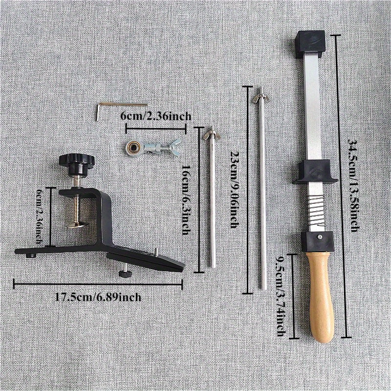 Afilar cuchillos con ángulo fijo profesional - Aleación de aluminio negro, sistema de afilado para cuchillos rectos y dentados, base antideslizante, operación manual, herramienta de cocina para afilar