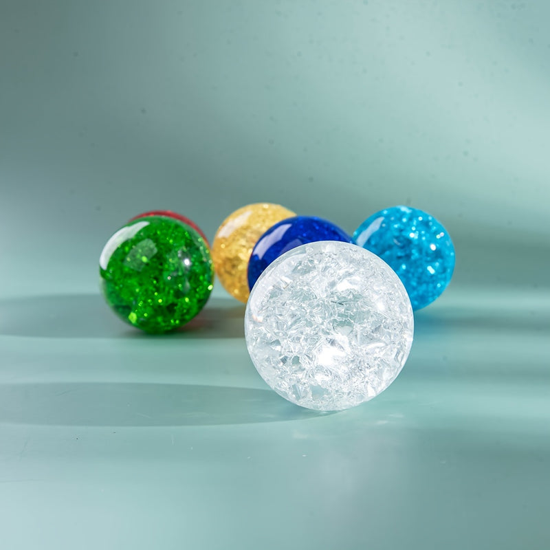 Bola de Cristal Falso Vibrante con Grietas de Hielo - Perfecta para Decoración del Hogar, Fotografía, Adivinación y Feng Shui - Regalo Ideal para Navidad, Halloween, Cumpleaños y San Valentín - Disponible en Rosa, Púrpura, Rojo, Verde, Azul, Transparent
