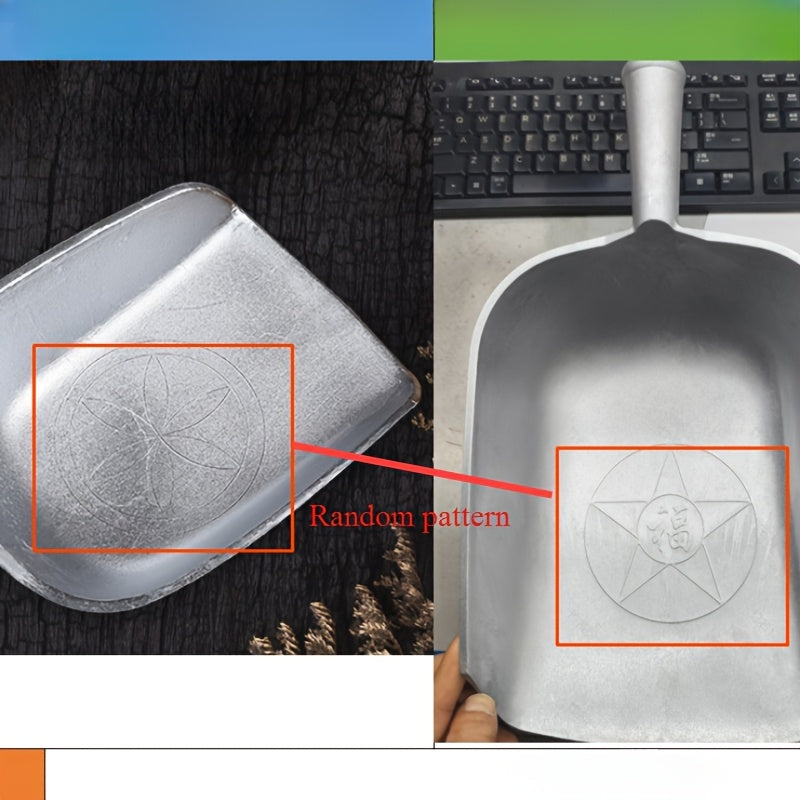 Pala de Aluminio de Alta Resistencia - Diseño Multipropósito y Engrosado para el Manejo Eficiente de Granos y Alimentos, Ideal para Uso Doméstico