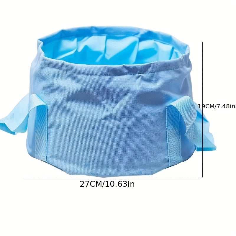 1pieza Bolsa de baño portátil y plegable para pies - Bañera de pies de aluminio aislada para uso en casa y al aire libre, ideal para viajes y camping, bañera de pies de relajación | Diseño plegable | Material aislado