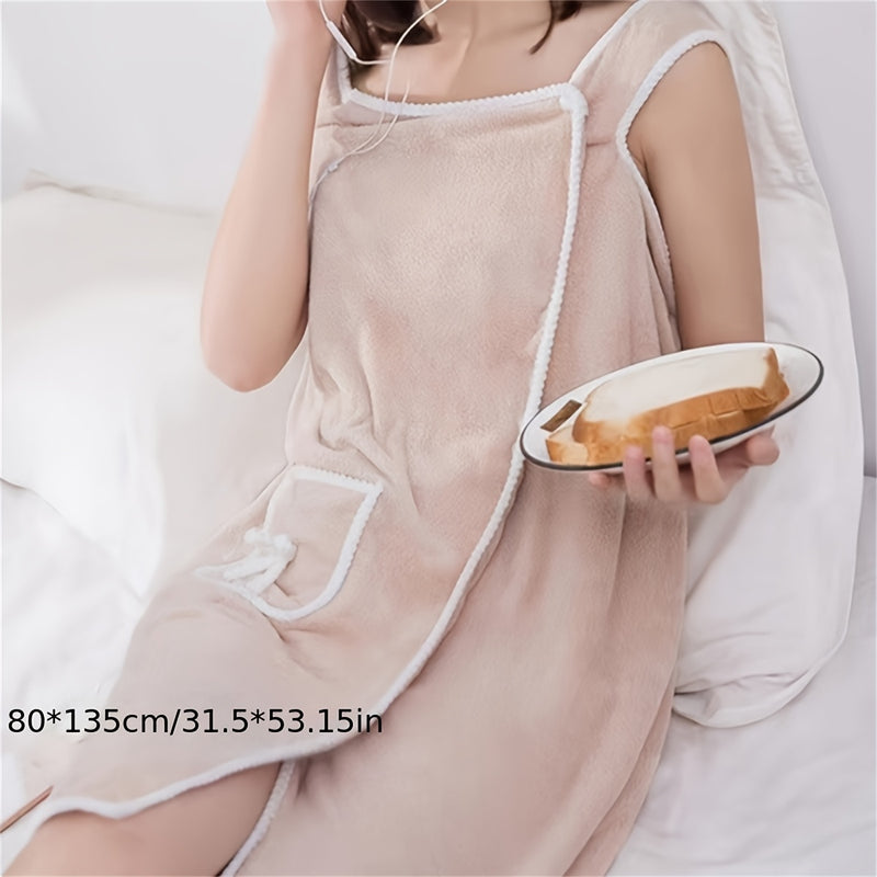 Toalla de baño elegante de poliéster con diseño de cuello con lazo - Absorbente, de secado rápido, hipoalergénico, ideal para adultos, sin pérdida de cabello, perfecta para el hogar y el spa, toalla de spa | Diseño de toalla elegante | Toalla de baño de
