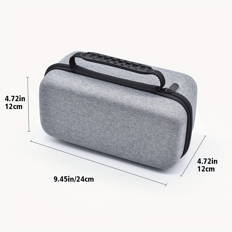 Estuche de almacenamiento de carcasa dura EVA para proyector HY300 Pro - Organizador de viaje duradero con cierre seguro, bolsillo de malla para accesorios, gris (solo estuche), estuche de almacenamiento para proyector | Estuche de almacenamiento compact