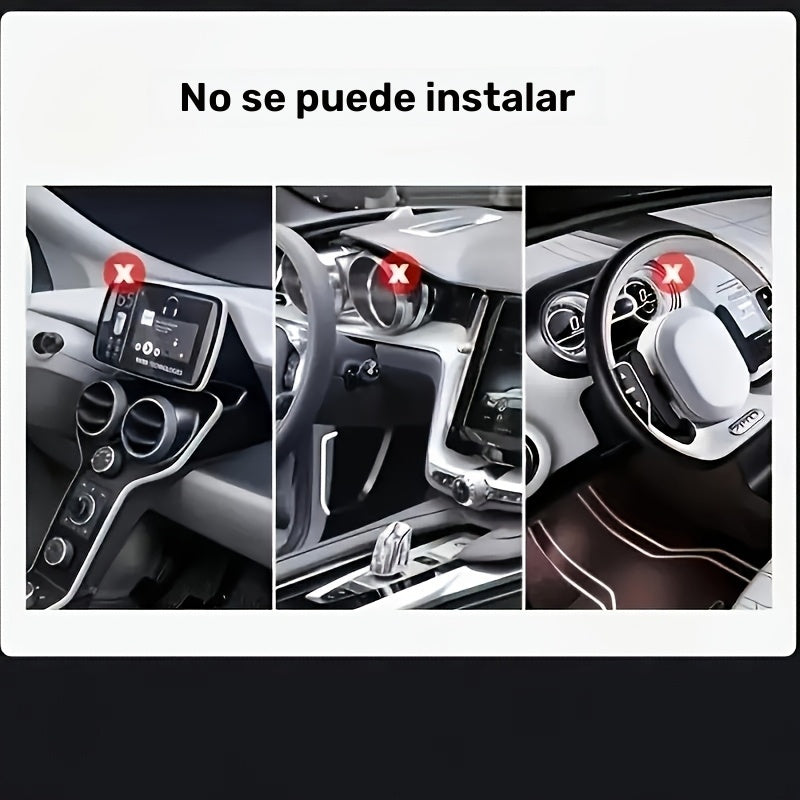 1pc Soporte de teléfono para automóvil universal rotativo - Material ABS impermeable, instalación fácil, forma ovalada, compatible con varios tipos de vehículos