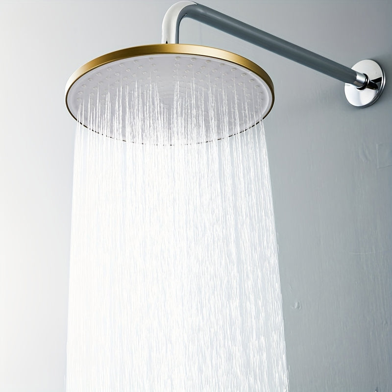 Cabezal de ducha redondo de lujo de 9 pulgadas - Ducha de lluvia de alta presión para pared con instalación fácil, acabado pulido y construcción duradera de plástico para modernizar el baño