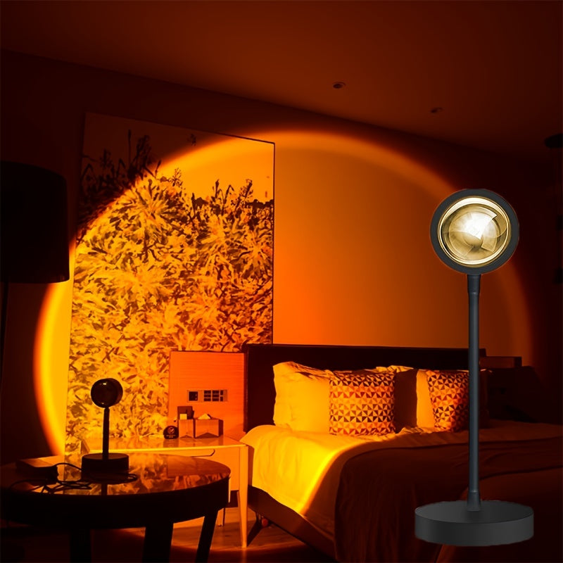 Lámpara LED De Atardecer, Proyector De Luz De Atardecer, Lámpara De Ambiente LED Para Dormitorio, Lámpara De Ambiente Para Decoración De Oficina En Casa