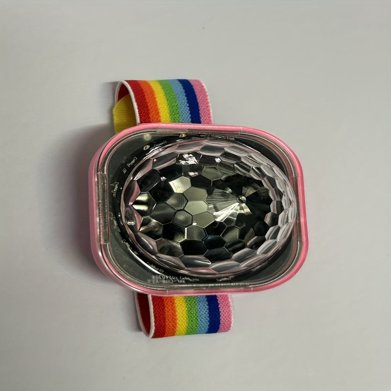 Luz de proyección de muñeca, luz de proyección de estrellas de atmósfera, luz de proyección portátil de mano, luz ajustable de colores, disponible para vacaciones, regalo mágico de Navidad.