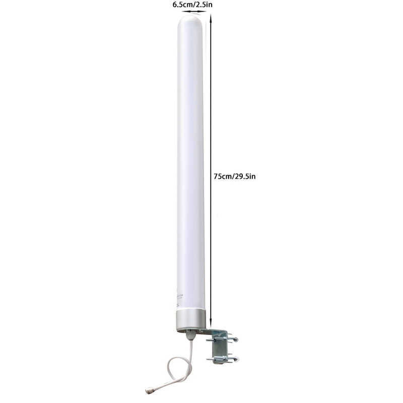 Antenas Omni Direccional 4G/LTE, Antena Celular Exterior para Amplificadores de Teléfono y Routers, 698-2700 MHz/12dBi, Compatible con Todas las Operadoras