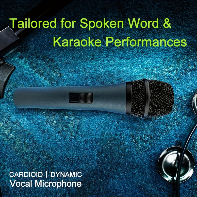 2-Pack Micrófonos Dinámicos Inalámbricos Portátiles, Diámetro Pequeño de Metal con Soporte y Clip, Conector XLR, Sin Cargar, para Karaoke y Canto - Cable No Incluido