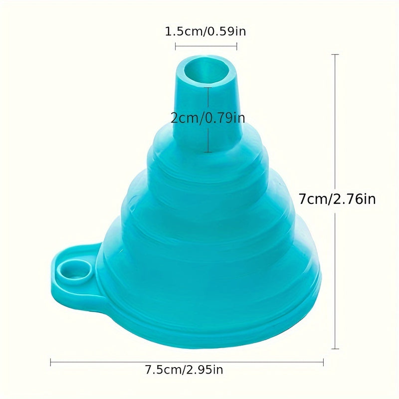 1pc, Embudo Telescópico Plegable Mini, Utilizado Para Verter Aceite En La Cocina, Anti-salpicaduras, Líquido Enlatado Para El Reabastecimiento De La Cocina Doméstica