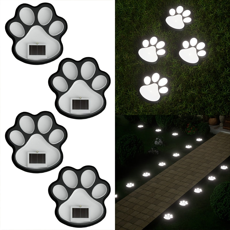 LUZES SOLARES LED PARA PERROS HOTU - 8 Piezas, Luces de Huella para Jardín y Patio con Diseño de Patas, Iluminación Exterior para Caminos y Decoración de Paisaje