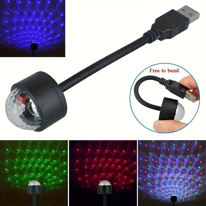 Lámpara LED para Techo de Coche con Alimentación USB - Luz Nocturna Colorida con Música, Perfecta para Navidad, Bodas, Cumpleaños y Más, Ideal para Navidad