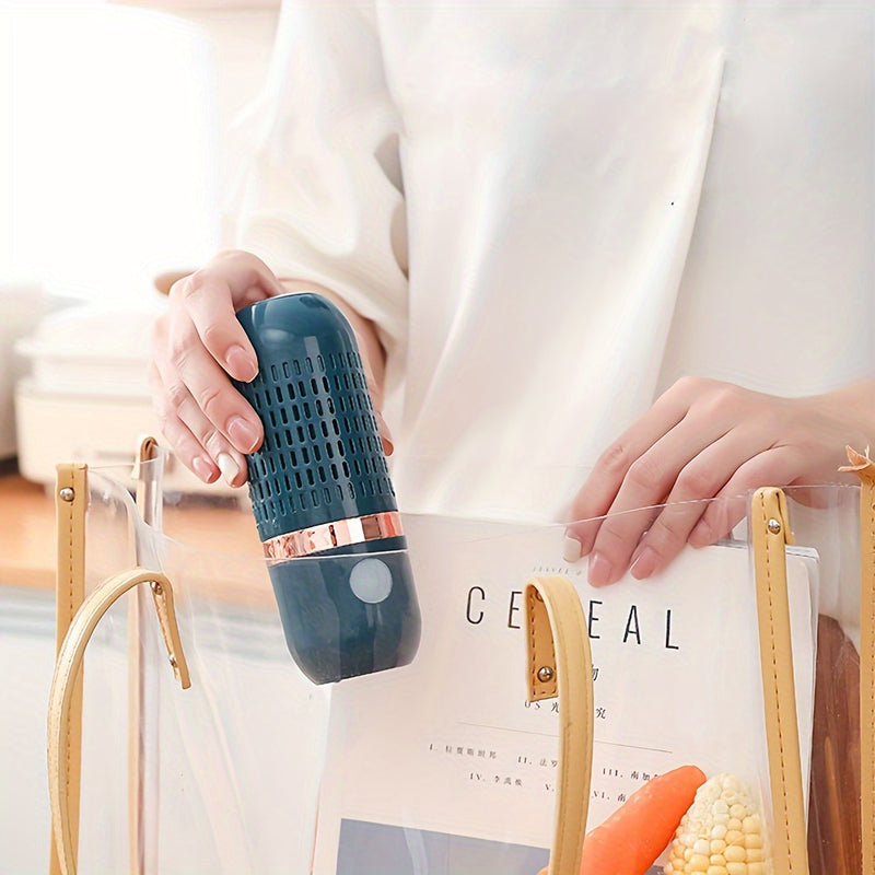 Limpiador de Frutas y Verduras Inalámbrico con USB, Dispositivo para Lavar Frutas, Verduras, Arroz, Carne y Vajilla (Azul)