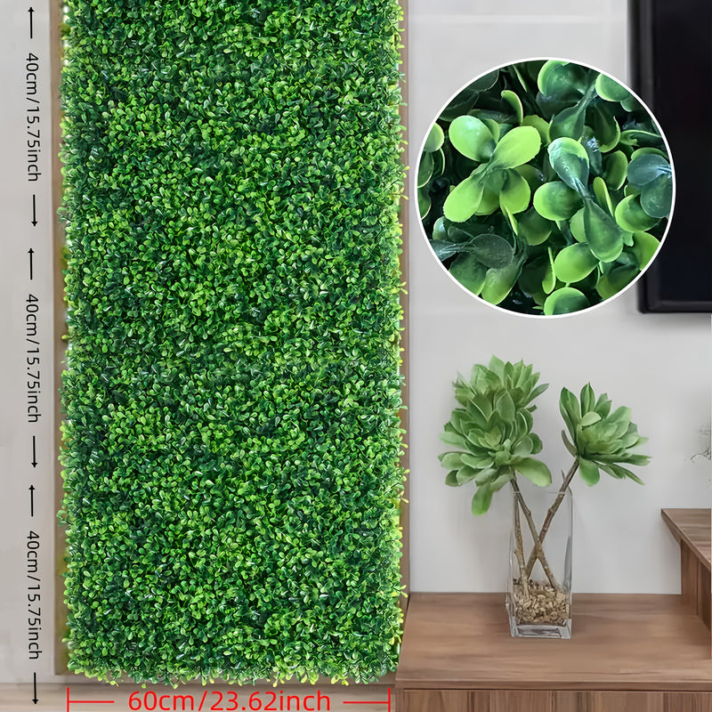 3 paquetes de paneles de césped artificial de hiedra - Pared de césped falso resistente a la radiación UV de PE, 120 cm x 60 cm, gran decoración colgante para exteriores/interiores, resistente al tiempo, para jardín, patio, hotel, Acción de Gracias, Navi