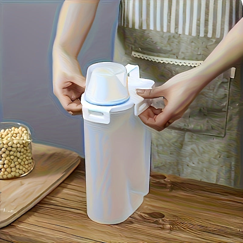 Contenedores sellados a prueba de insectos y humedad para granos, frutos secos, harina y arroz, organizadores de cocina y almacenamiento portátiles con tapas antifugas, accesorios de cocina