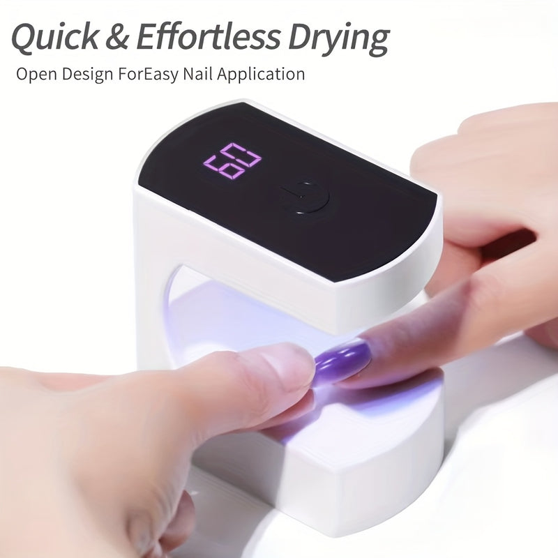 Mini Lámpara LED para Uñas con Temporizador, Secador de Uñas Portátil Rápido y Ligero para Manicura, Arte DIY en Viajes