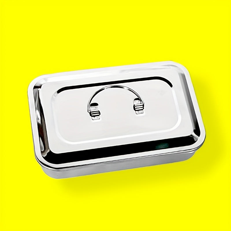 Un paquete, dos paquetes - Material de acero inoxidable, caja de instrumentos de nueve pulgadas, caja de instrumentos con o sin agujeros, adecuada para y almacenamiento de herramientas de uñas, tatuajes, herramientas dentales, etc.