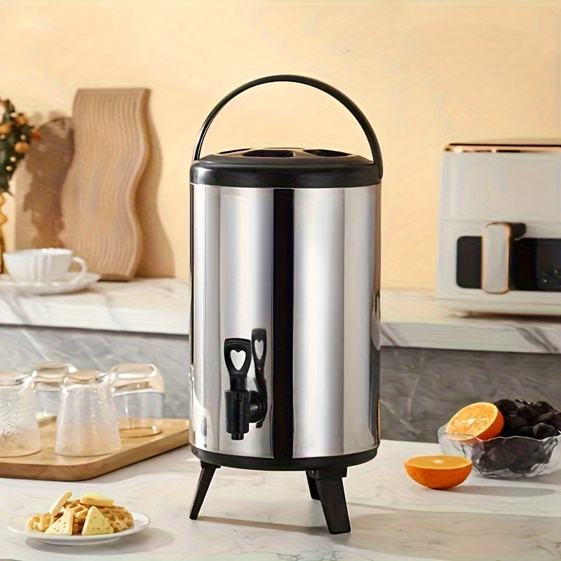 2.64 Galones (10L) Dispensador de Bebidas Aislado - Multiusos para Picnics, Fiestas y Camping, Gran Capacidad Plegable con Asa, Antifugas y Libre de BPA
