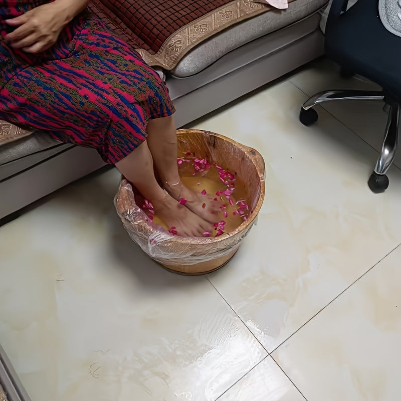 80 Bolsas de Plástico Resistentes para Baño de Pies - Transparente, Uso en Salón y Hogar - Cubiertas Desechables Higiénicas para Pedicura, Sin Necesidad de Electricidad - Accesorios para Spa, Hotel, Remojo de Pies, Diseño Transparente, Fácil Limpieza, Ma