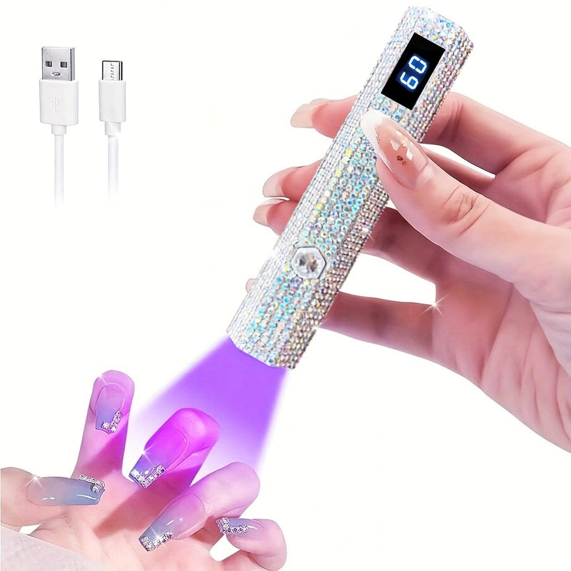 Linterna portátil para uñas - Secador de esmalte en gel de secado rápido, carga USB, manual - Luz para uñas de manos y pies, regalo de San Valentín