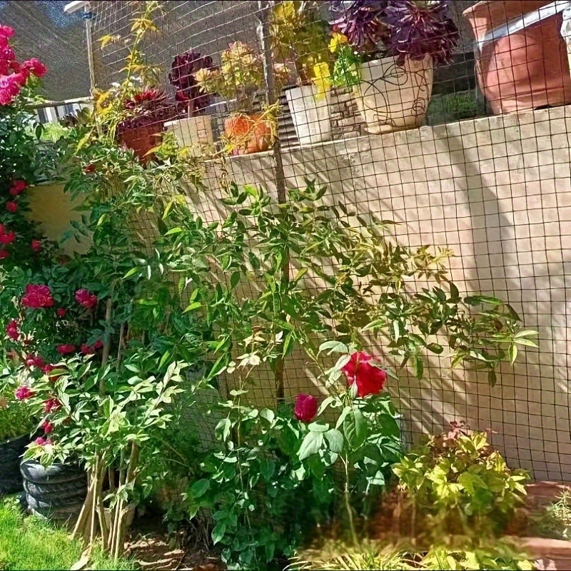 Malla de alambre galvanizado recubierta de PVC, varios tamaños disponibles, diseño de cuadros verdes, ideal para gallineros, cercas de jardín y vallas decorativas exteriores