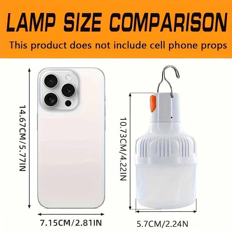4 linternas LED recargables por USB con ajuste de brillo en 3 niveles, plástico duradero, iluminación portátil para emergencias, senderismo, asados, cortes de luz, garaje, campamento, sótano y decoración de jardín, equipo de campamento moderno