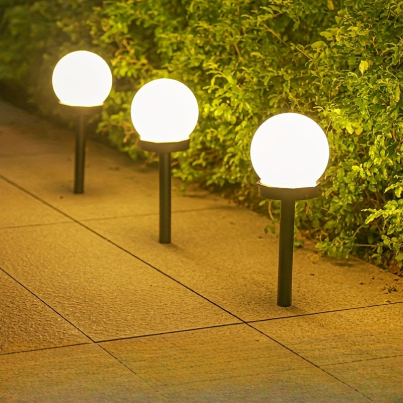 10 luces solares LED para jardín, acabado negro mate, lámparas de exterior eficientes con batería de níquel de 40 mAh, no desmontables, montaje semiempotrado para jardín, villa, patio - sin control remoto, iluminación exterior | iluminación de paisaje el