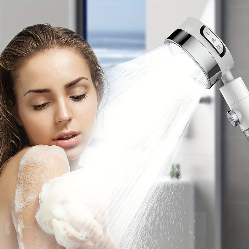 Una cabeza de ducha con tres ajustes ajustables, diseñada para una fuerte presión de agua para bañarse en casa, con una cabeza de ducha ajustable, adecuada para accesorios de baño.