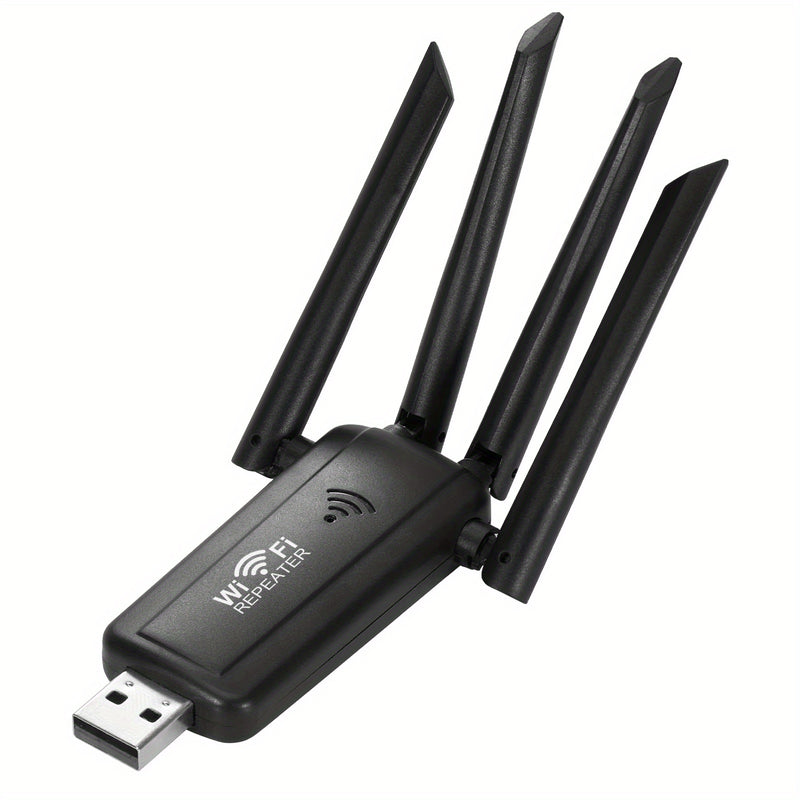 Repetidor de WiFi USB de Alta Velocidad 300Mbps con 4 Antenas - Amplificador de Señal Inalámbrica para Mejorar el Rango de la Red, Alimentado por USB, Diseño Elegante en , Conectividad Súper Directa, Actualiza tu Experiencia WiFi, Extensor de Wifi