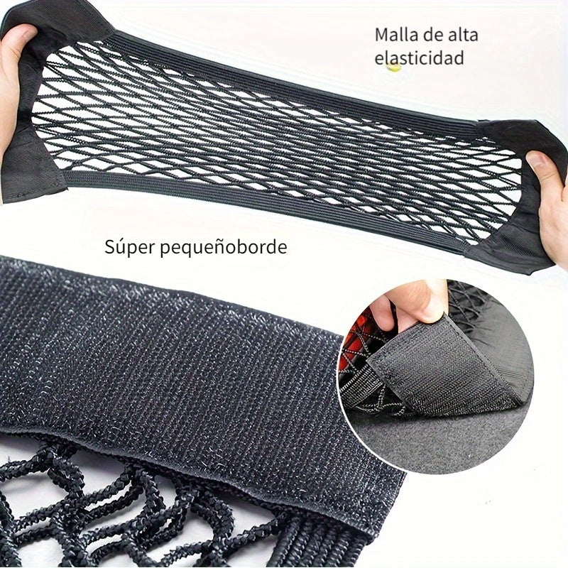 Organizador universal para respaldo de asiento de coche, malla elástica para asiento de maletero, pegatina mágica para fácil almacenamiento y limpieza, accesorios para coche, 1 ud.