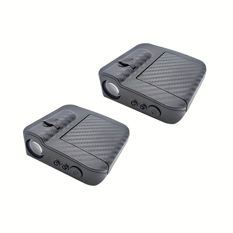 2pcs Luces de Bienvenida para Puerta de Coche, Luces de Bienvenida con Diseño de Alas de Ángel, Diseño Mini, Fáciles de Llevar, Muy Adecuadas para Asistir a Eventos, Suministros para Fiestas, Funcionan con Pilas No Incluidas