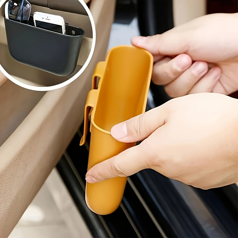 1pieza Mini Cubo de Basura para Puerta de Coche - Plástico Duradero, Diseño Ahorrador de Espacio para Acceso Fácil, Ideal para Almacenamiento y Organización de Coche, Organización de Coche | Cubo de Basura Compacto | Cubo de Plástico Duradero, Accesorios