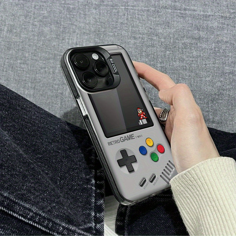 Funda para iPhone 16 Pro Max, 16 Pro, 11 Pro Max, 16, 15, 14 Plus, 13, 12, XS Max, 15 Pro, XR, 15 Pro Max, 14, 13 Pro, 12 Pro Max, con diseño de consola de juegos, minimalista, elegante y resistente a golpes