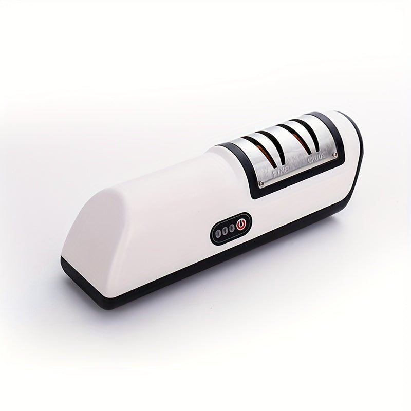 1pc COP ROSE Afilador de Cuchillos Eléctrico Automático con Funcionamiento USB, Afilado Rápido, Diseño Compacto para Cocinas Domésticas y Profesionales - Afilador Seguro para Chefs y Amantes de la Cocina, Herramienta de Cocina Elegante, Construcción Dura