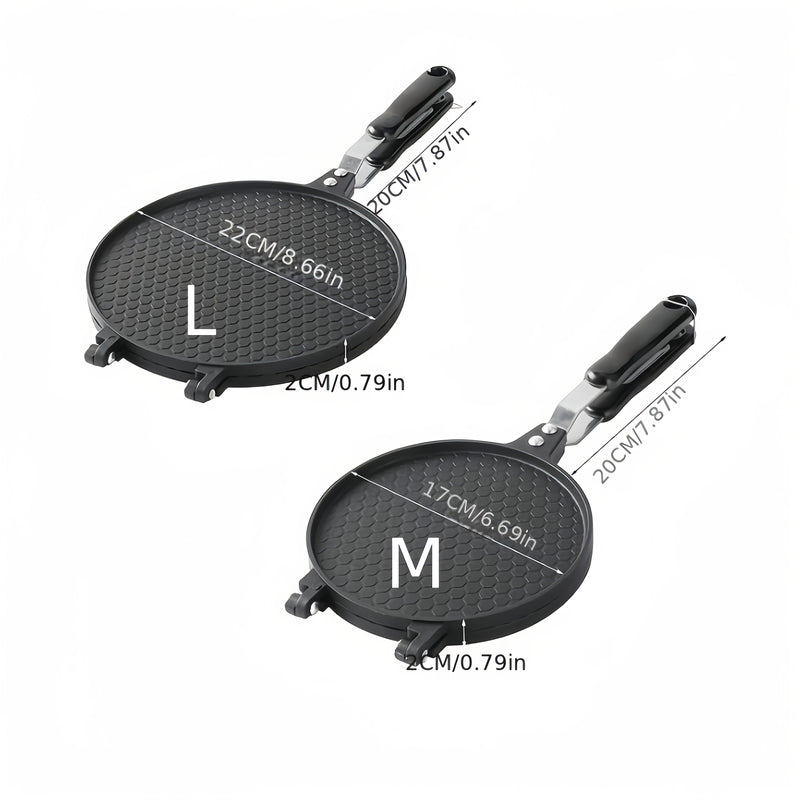 SHAON 1pc Sartén para Waffles de Mango Largo Antiadherente - Resistente a Arañazos y Óxido, Ideal para Cones de Helado DIY, Gofres, Pasteles - Fácil de Limpiar, Adecuado para Cocinas Domésticas y Comerciales, Equipo de Cocina Moderno, Superficie Easyclea