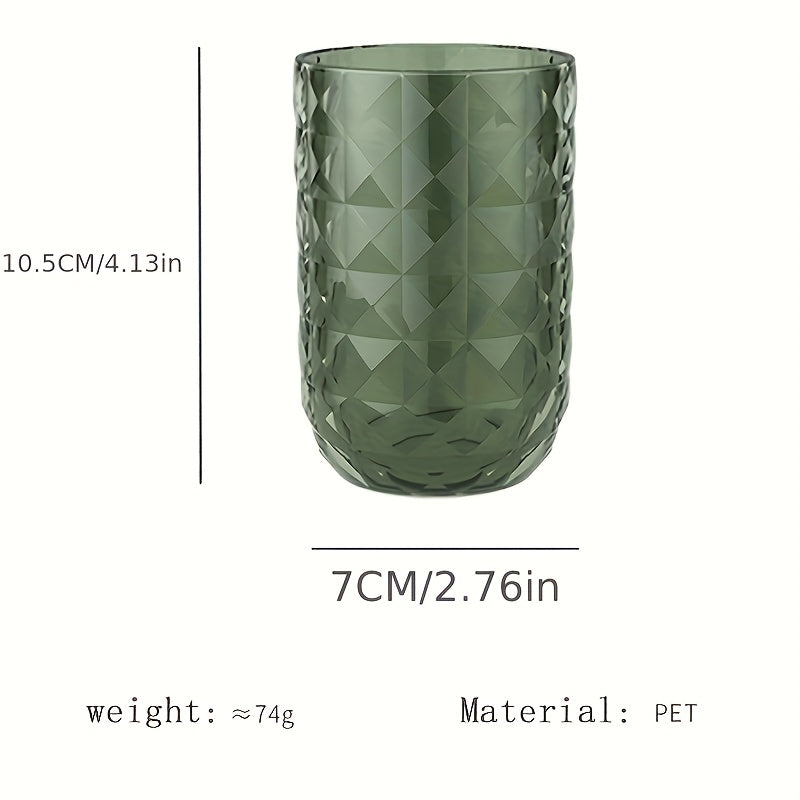 Juego de vasos de enjuague de plástico con diseño geométrico de lujo para parejas, accesorios para baño, decoración del hogar, porta cepillos de dientes para pareja