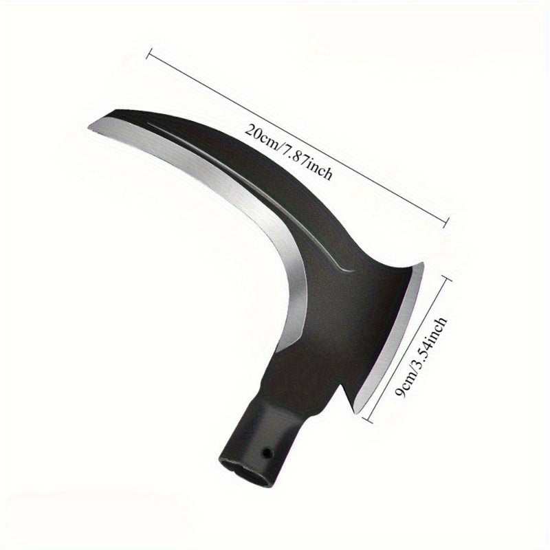 Tool Multifuncional de Acero Aleado de Doble Filo - Sin Necesidad de Energía, Construcción Metálica Duradera para Jardinería, Camping y Deshierbe - Herramienta Esencial para Embellecimiento Exterior (Excluye Mango), Hoja Afilada