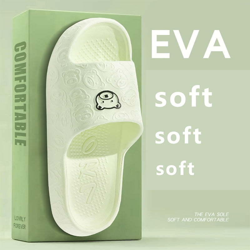 Pantuflas nuevas para mujer, suaves, sandalias de verano para baño y ducha, antideslizantes, suela blanda EVA, unisex