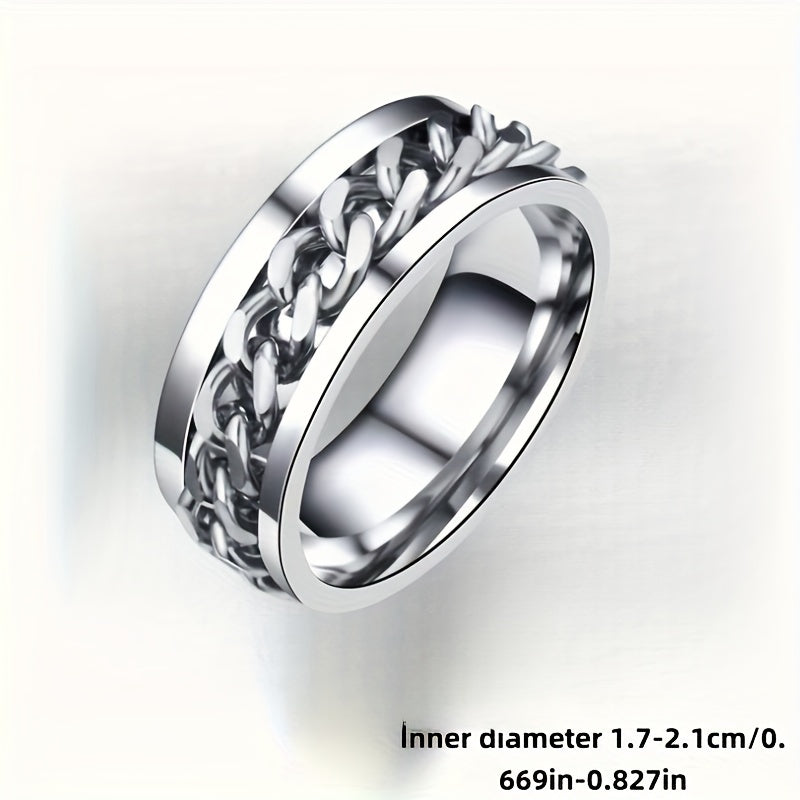 1 pieza, Anillo de Cadena Giratorio Creativo, Abrebotellas, Diseño Sencillo, Regalo de Navidad
