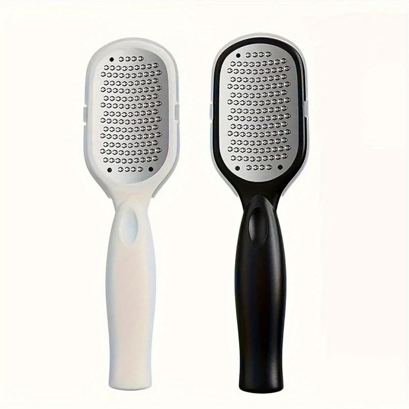 Limpiador de Pies Hipoalergénico - Mango Ergonómico para Exfoliación Suave, Herramienta Pedicura Sin Daño, Cuidado y Eliminación Manual Portátil en Beige Claro Seco