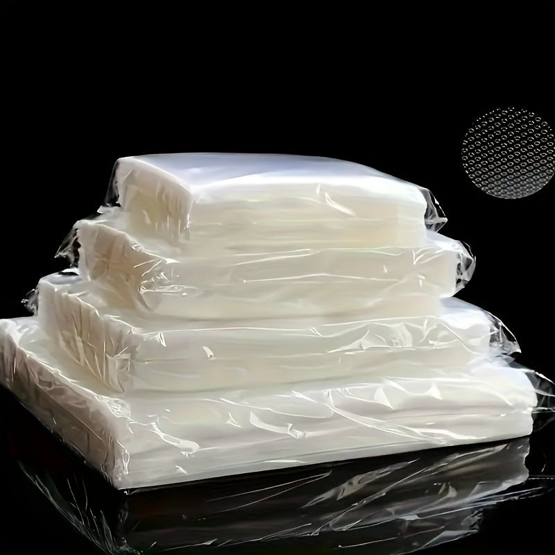 100 Piezas, Bolsas de Almacenamiento al Vacío para Comida con 3 Tamaños Disponibles, Ideales para Conservar y Cocinar en Bajo Vacío, Bolsas Frescor Extremo, Bolsas para Frutas, Envases de Cocina