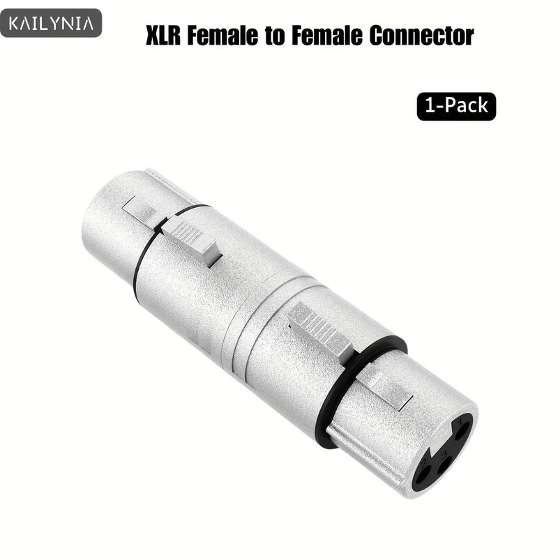Conectores adaptadores XLR macho a macho y hembra a hembra de 3 pines, compatibles con micrófonos y mezcladores, plateados, forma redonda, cable Ethernet categoría Cat5e, accesorios para equipos de audio.
