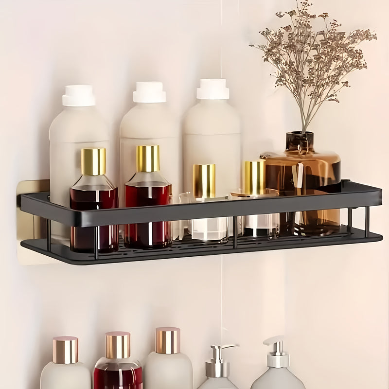 Estante de ducha de gran capacidad para pared, sin necesidad de taladrar, ideal para baños y cocinas, ahorrador de espacio, fácil de instalar, para almacenar artículos de tocador, cosméticos y otros, caddies de ducha.