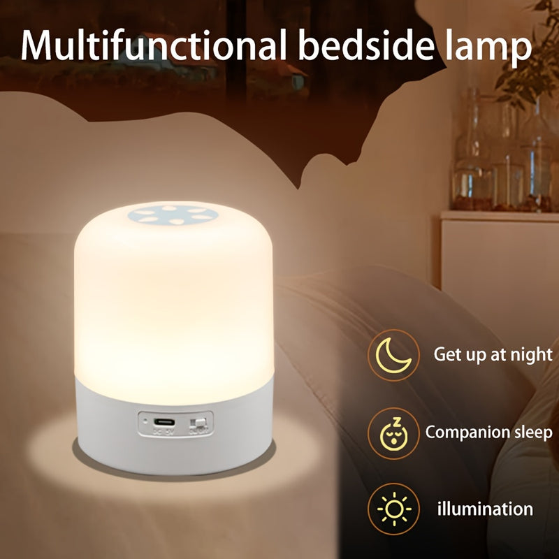 Luz de noche universal moderna, luz táctil ajustable con batería de litio recargable, luz de mesa de pie para dormitorio, alimentada por USB, material de plástico, acabado cepillado