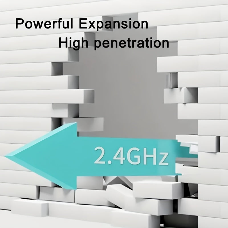 Amplificador de señal WIFI, extensor de WIFI, transmisión inalámbrica de alta velocidad de 2,4 GHz sin retrasos, equipado con puertos de red, utiliza 4 antenas para una de 360°, cubre una superficie de hasta 9000 pies cuadrados, adecuado para más de 35 d