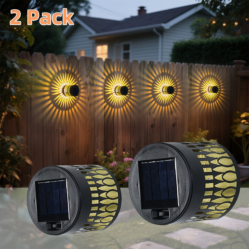 2 Paquetes de Linterna Solar para Exteriores - Adecuados para la Iluminación de Fachadas de Casas Exteriores IP65, Linternas Redondas para Fachadas de Porches más Brillantes con Función Automática de Crepúsculo para Iluminación de Exteriores de Granjas -