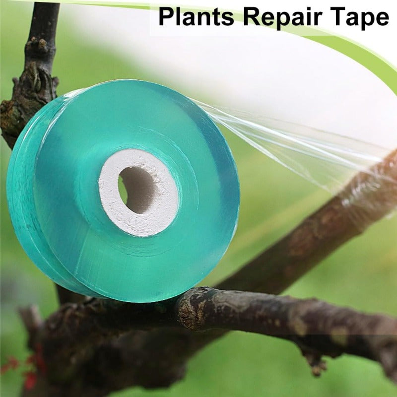 4 piezas de Cinta Autoadhesiva para Injerto de Plantas - Cinta Transparente Estirable de PVC para Vivero y Ramas de Árboles y Plántulas | Duradera, Sin Necesidad de Herramientas, Resistente al Clima
