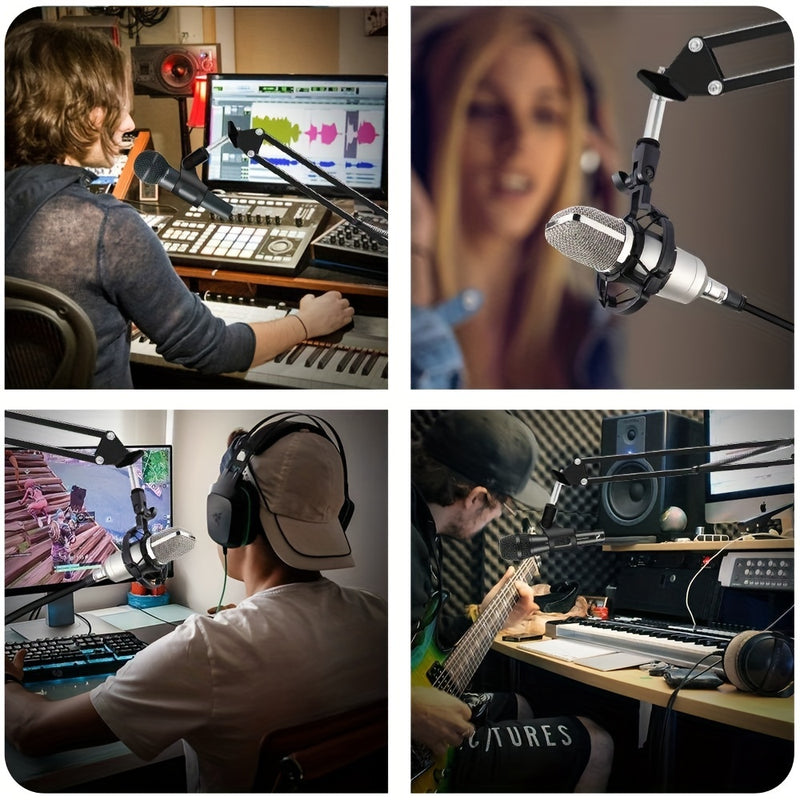 Soporte de micrófono, Soporte de escritorio ajustable para micrófono HyperX Boom Arm Stand para transmisión de grabación, estudio de sonido de voz en off, escenarios, transmisión, canto y estaciones de televisión Eid Al-Adha Mubarak